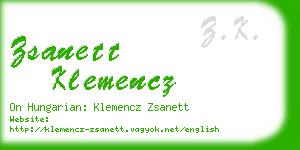 zsanett klemencz business card